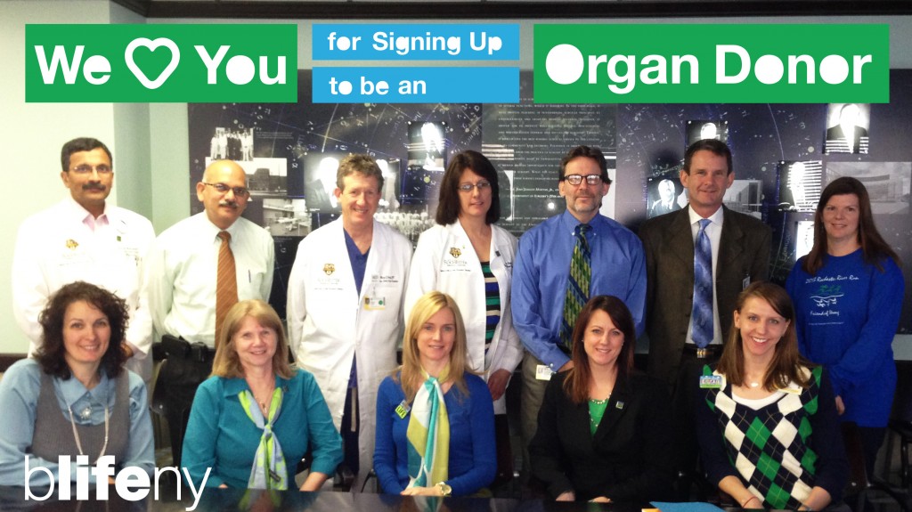 bLifeNY, organ donation, We love you for signing up to be an organ donor, #WLY, Dr. Chris Barry, URMC transplant, liver transplant